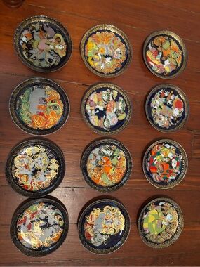 Rosenthal Decorative Porcelain Plates - Multicolor with Gold Accents - Aladdin M